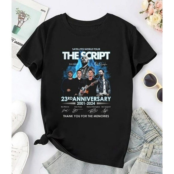 The Script 23rd Anniversary Shirt, The Script Band Signature Unisex T-shirt - Picture 1 of 4